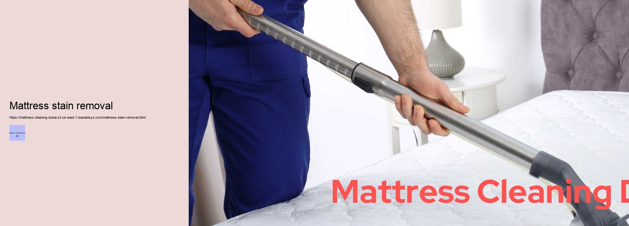 Mattress stain removal